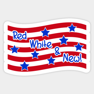 Patriotic Baby Red White & New Sticker